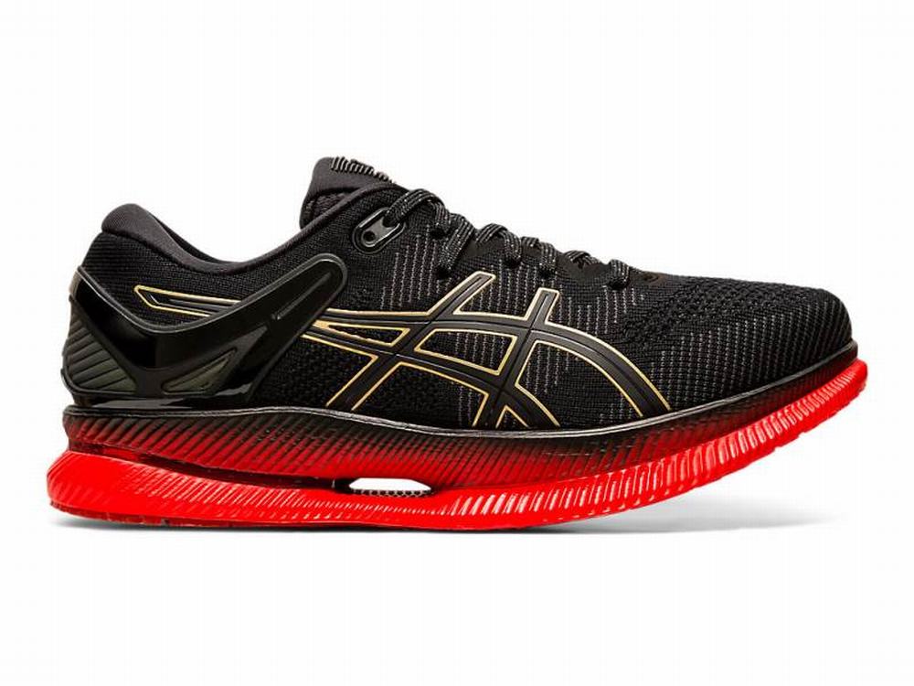 Tenis Para Correr Asics Venta METARIDE Mujer Negros Rojos