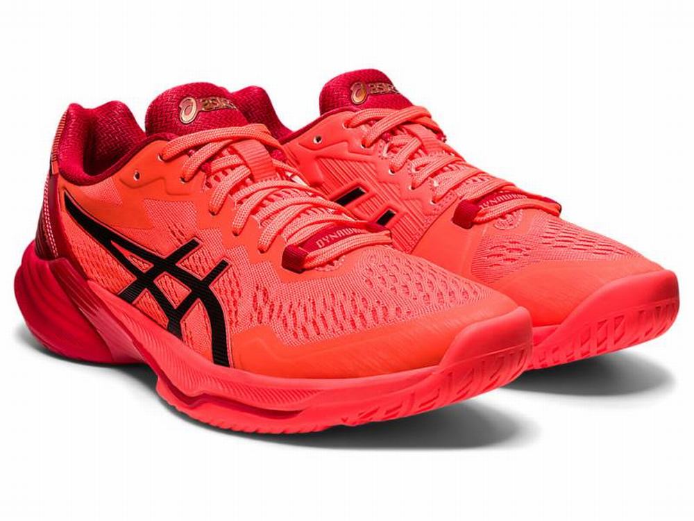 Asics SKY ELITE FF 2 TOKYO Outlet Tenis de Voleibol Mujer Naranjas Rojos Negros